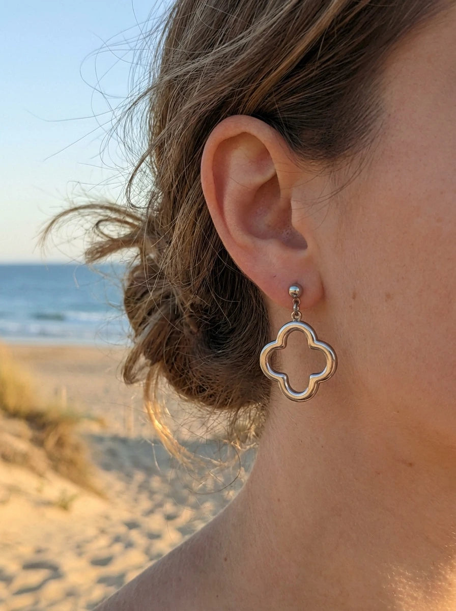 Boucles d’oreilles en acier inoxydable