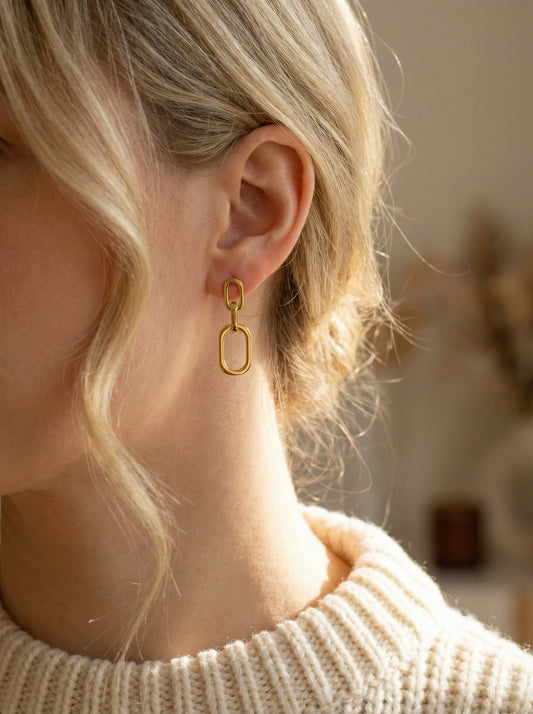 Boucles d’oreilles en acier inoxydable