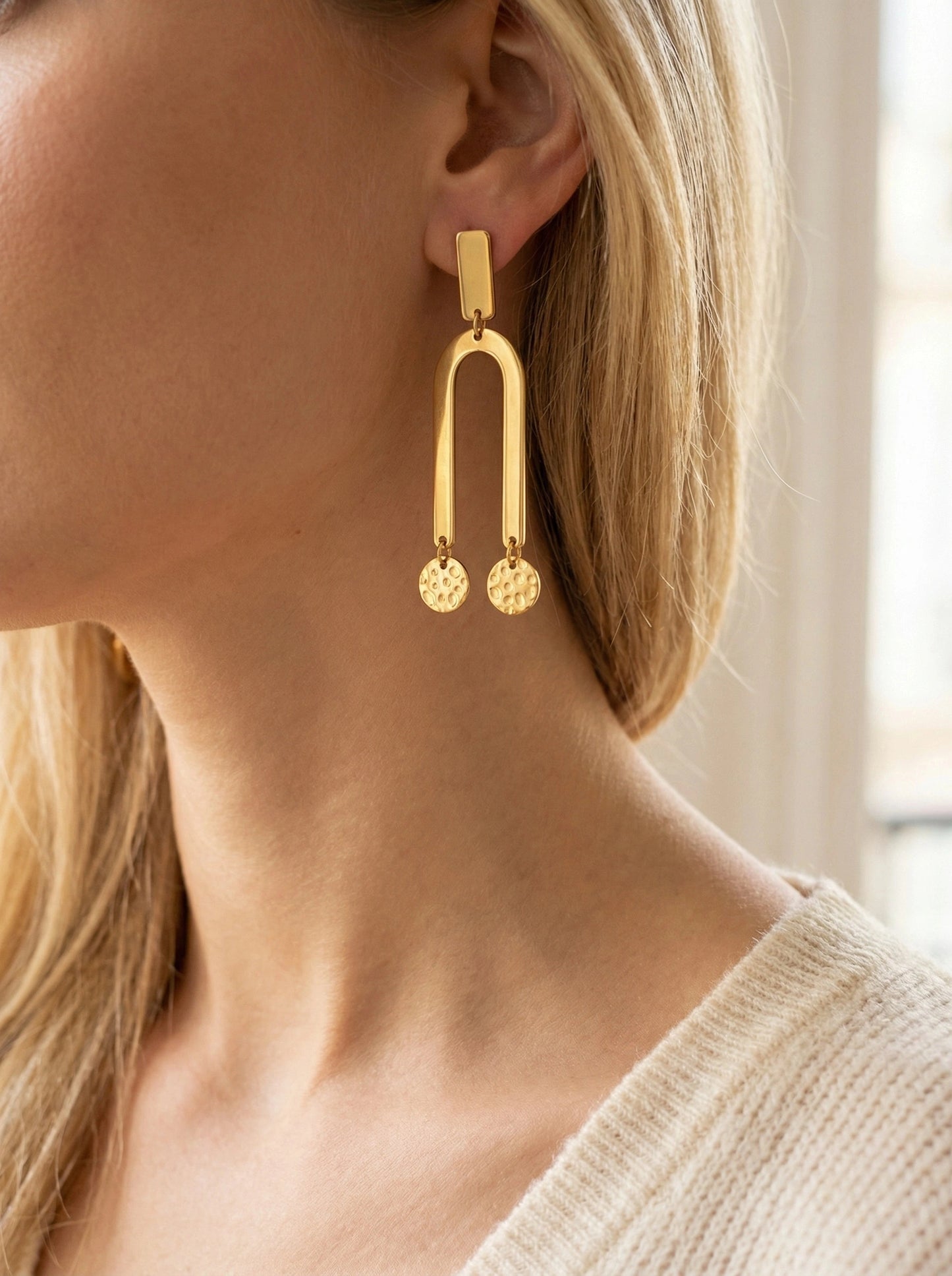 Boucles d’oreilles en acier inoxydable