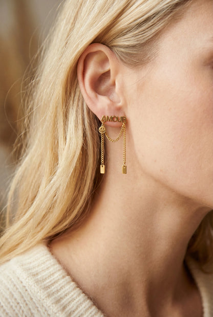 Boucles d’oreilles en acier inoxydable