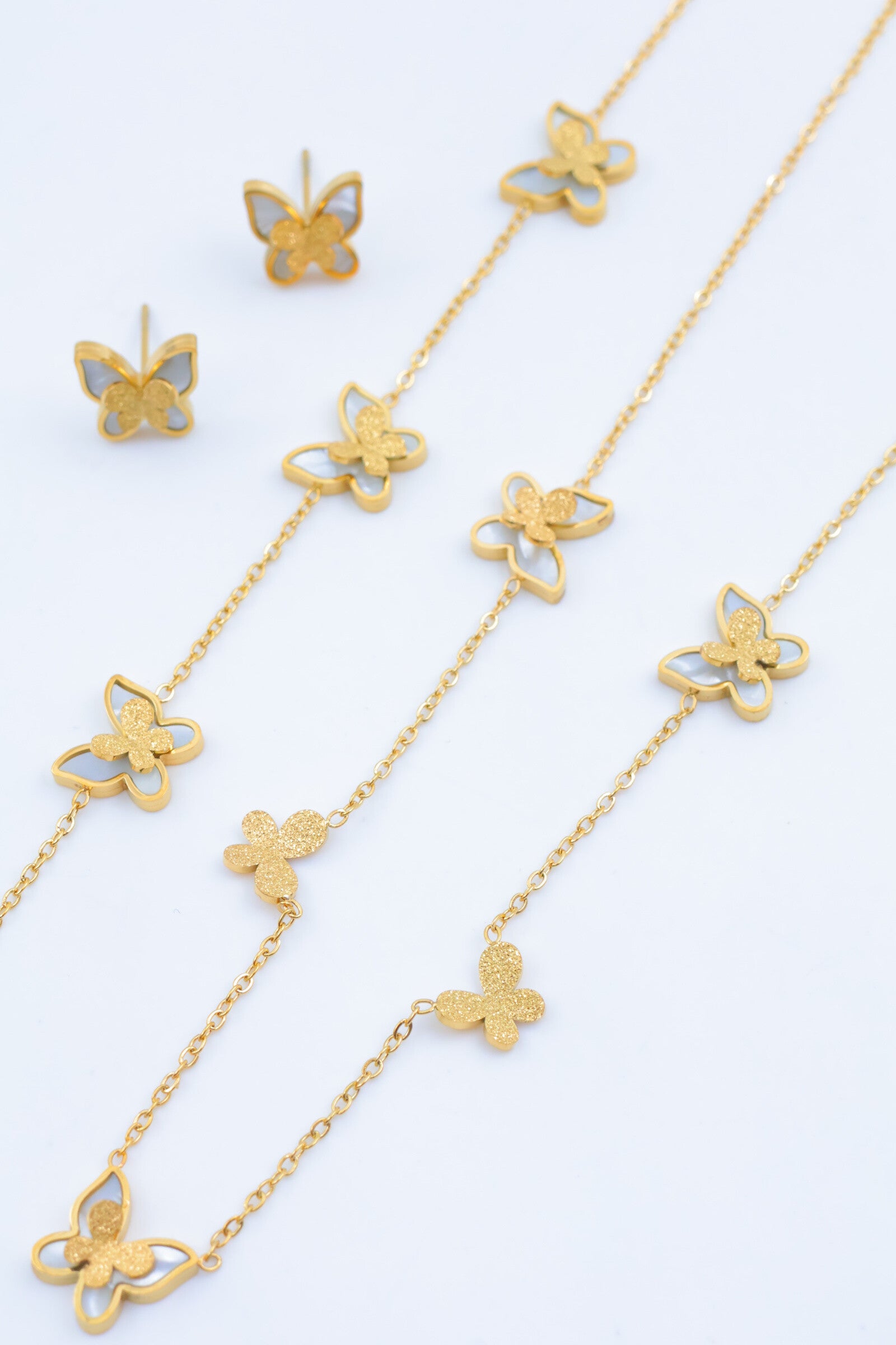 Parure de bijoux en acier inoxydable - DORÉ