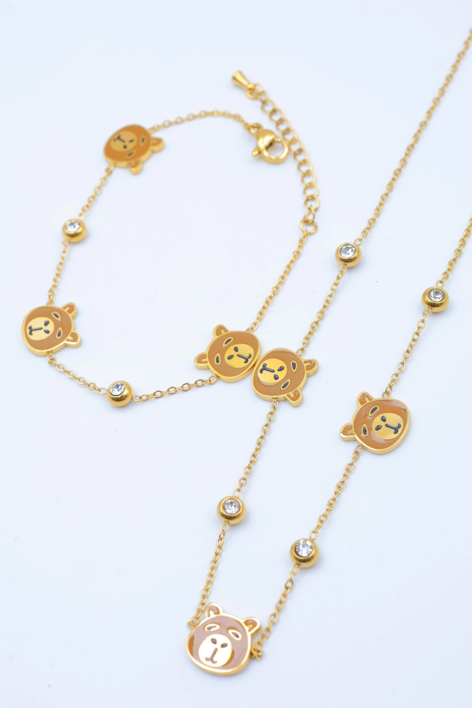 Parure de bijoux en acier inoxydable - DORÉ