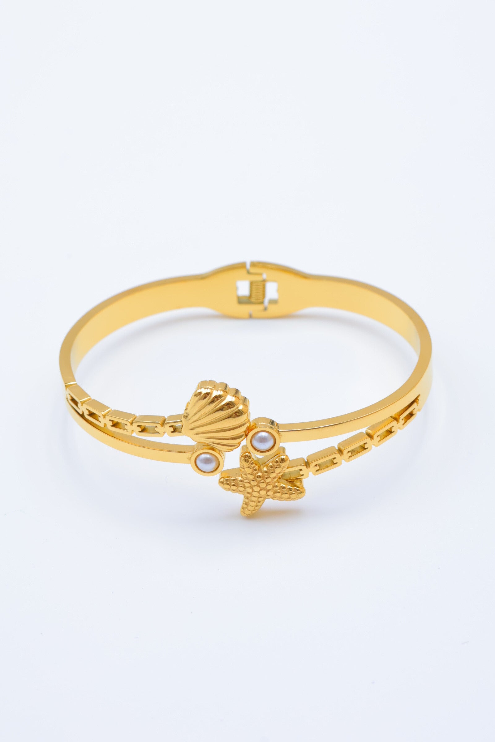 Bracelet jonc en acier inoxydable - DORÉ