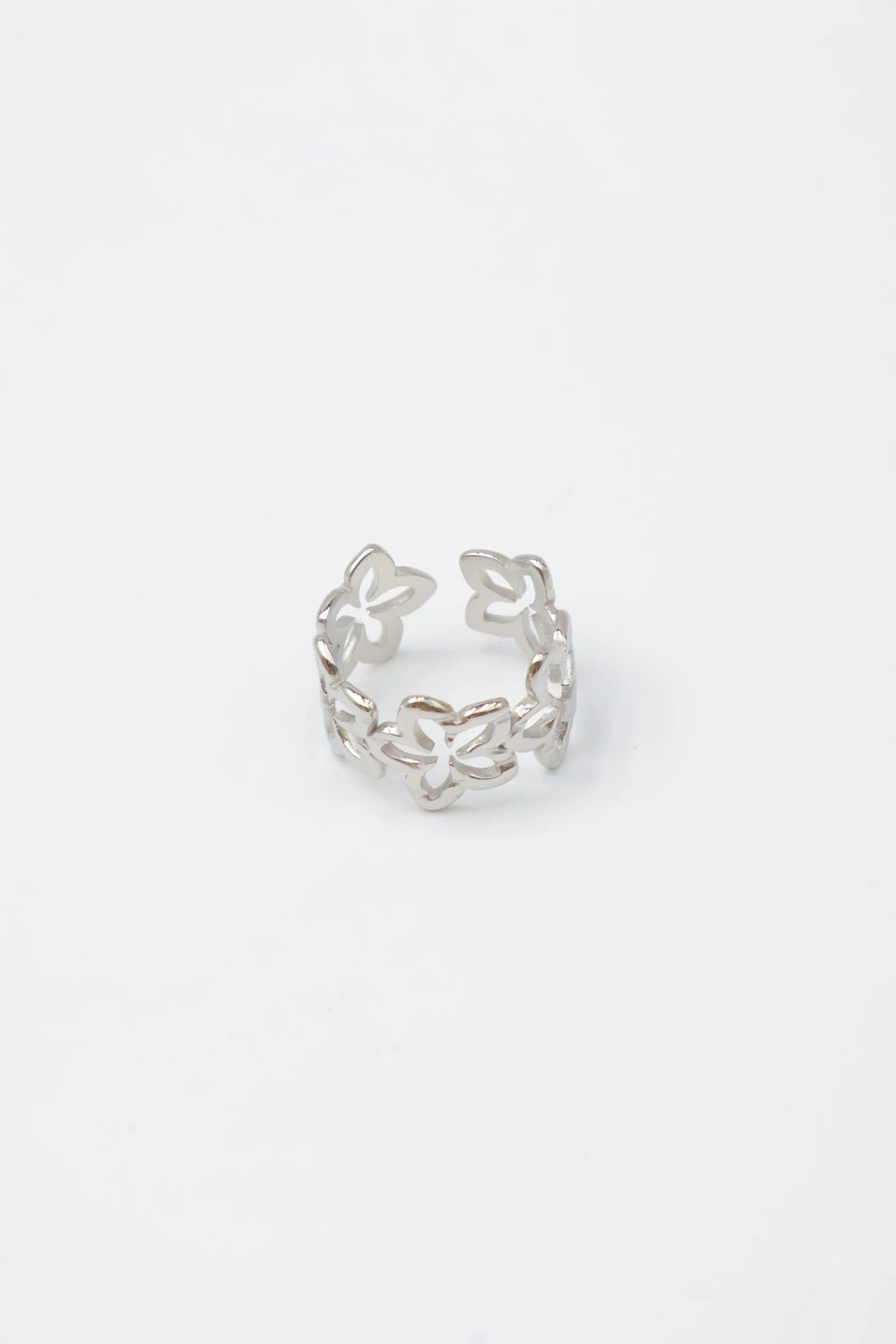 Bague ajustable en acier inoxydable - ARGENT