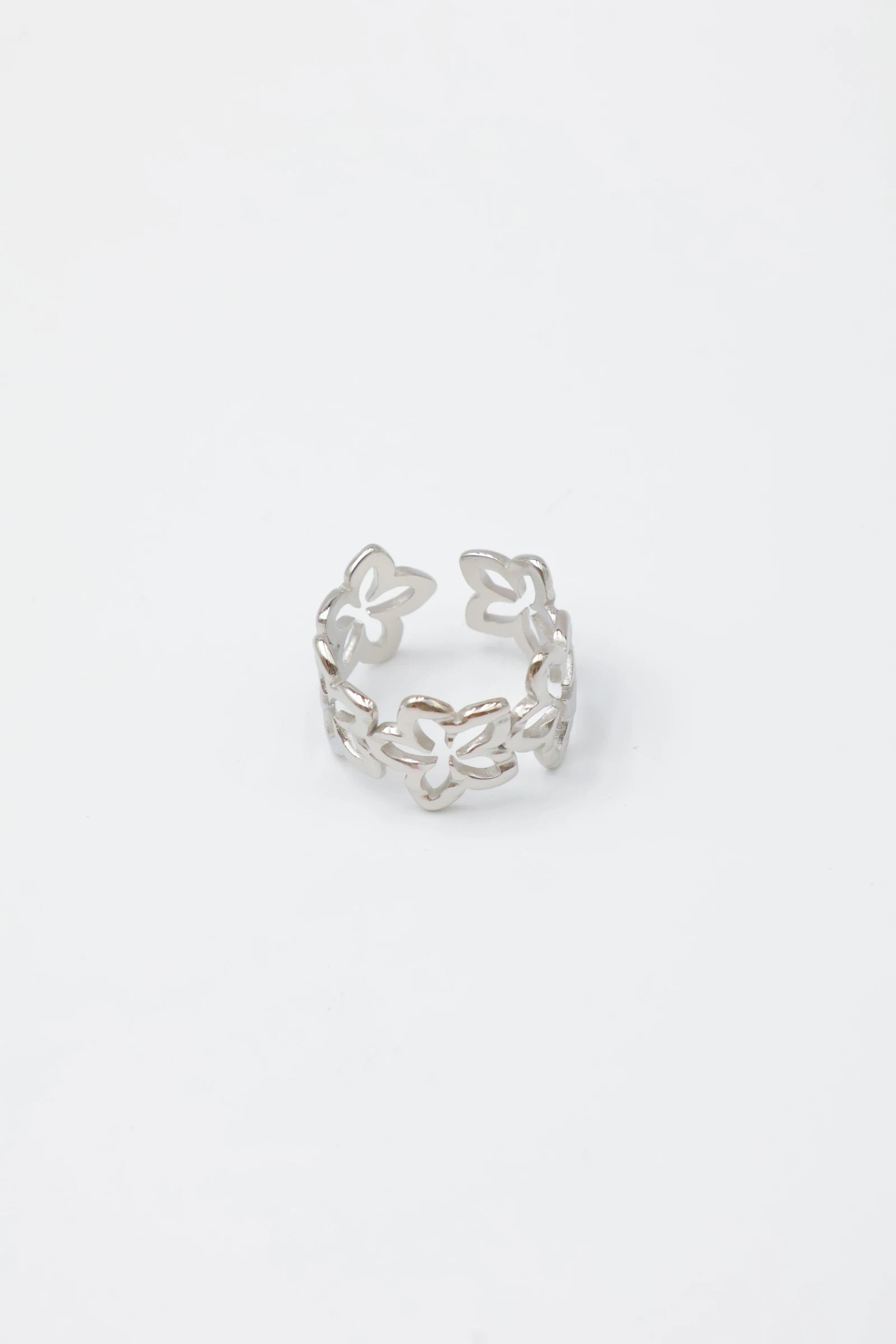 Bague ajustable en acier inoxydable - ARGENT