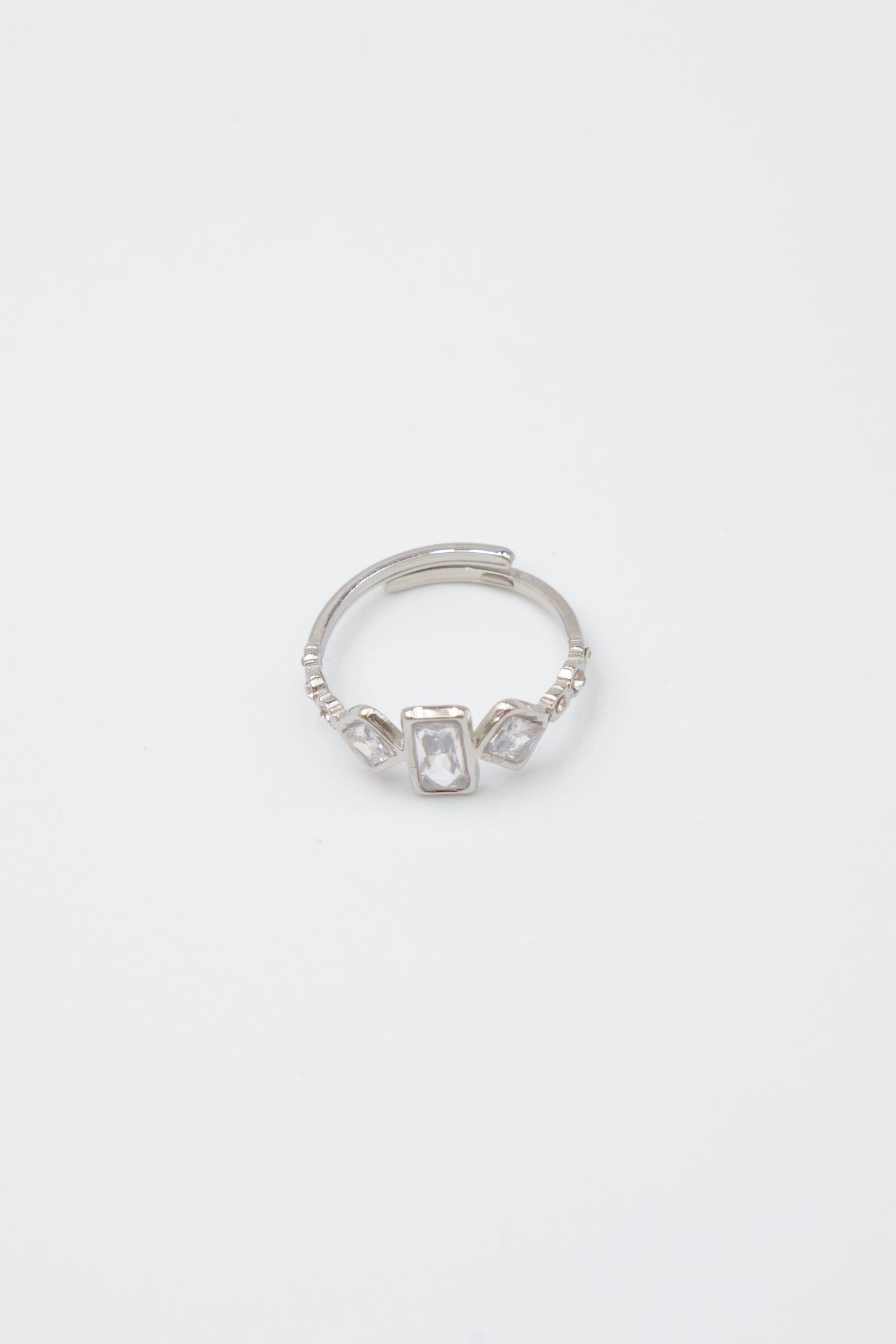 Bague ajustable en acier inoxydable - ARGENT