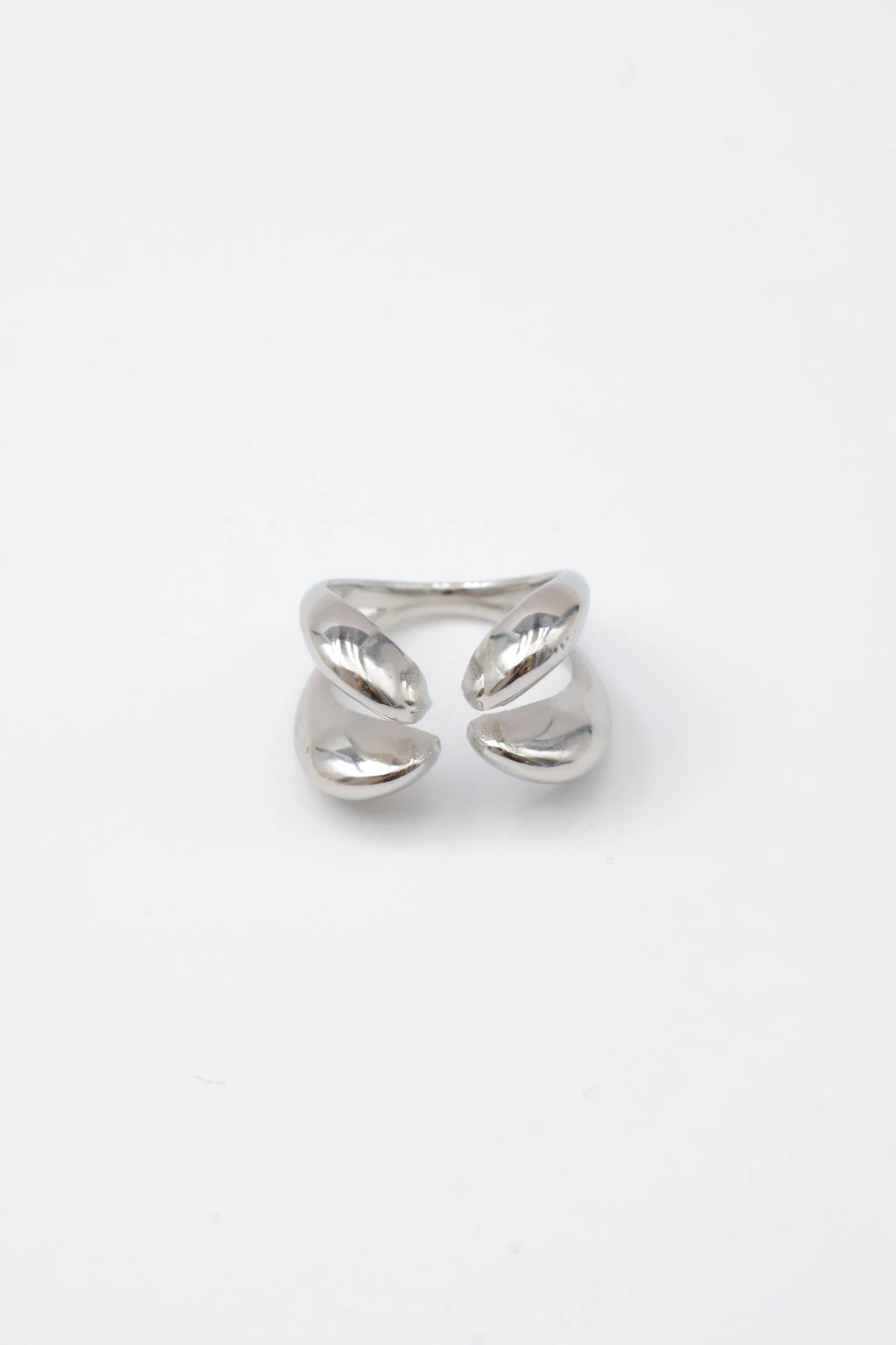 Bague ajustable en acier inoxydable - ARGENT