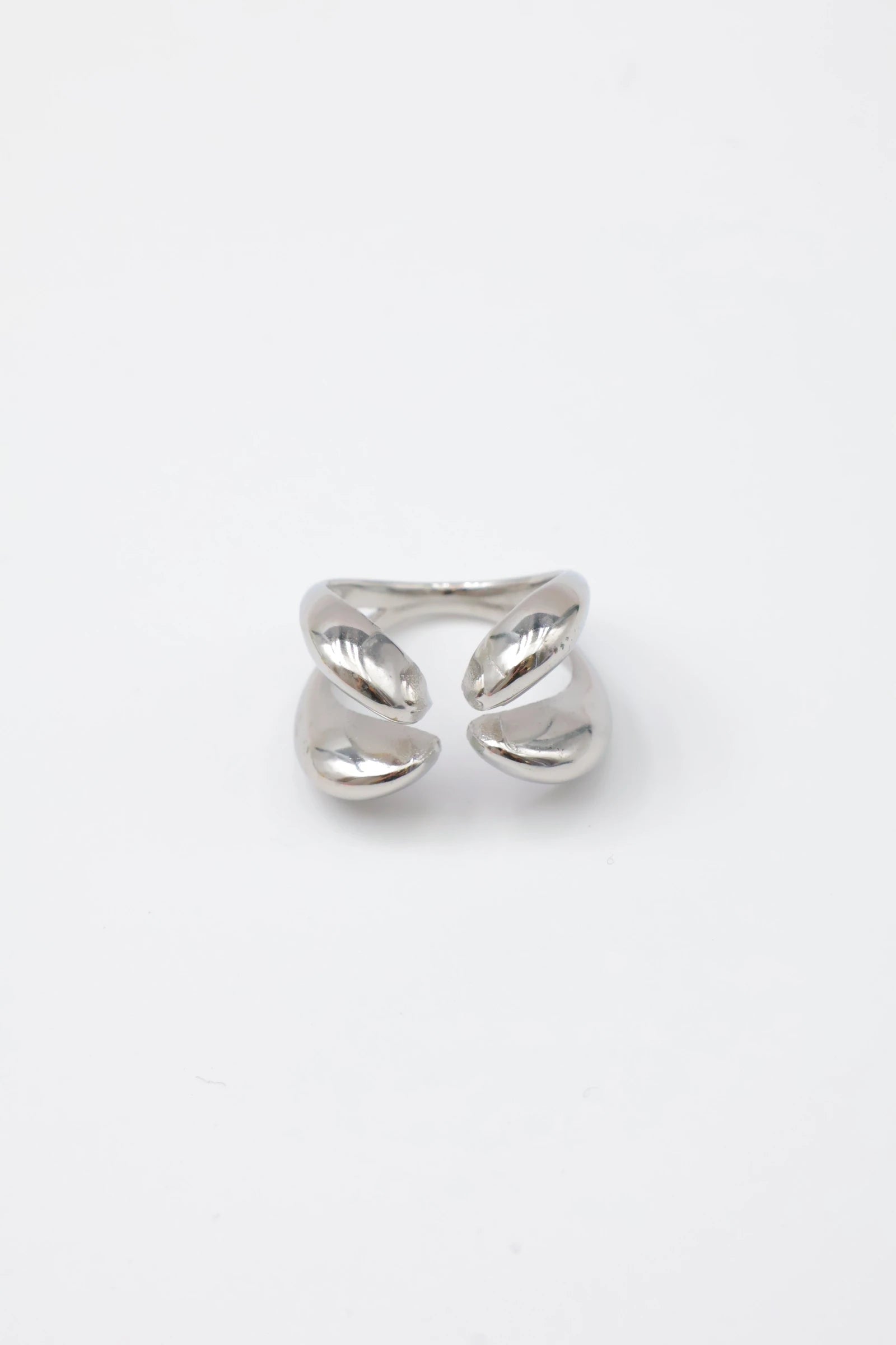 Bague ajustable en acier inoxydable - ARGENT