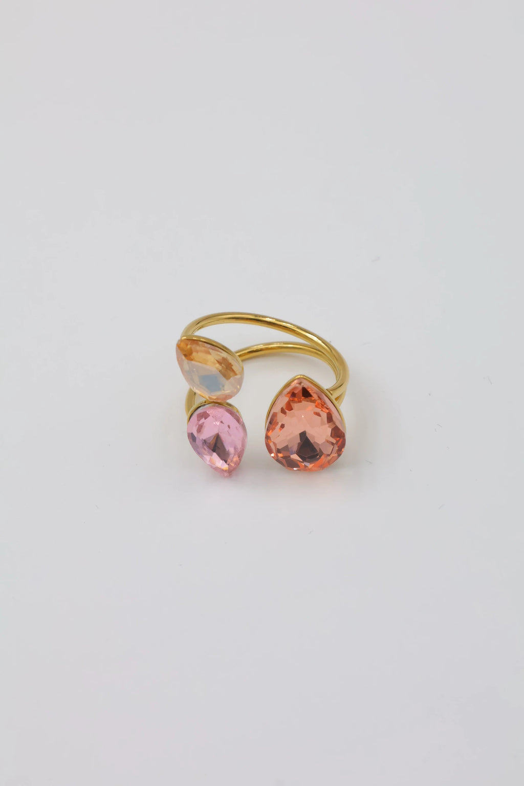 Bague ajustable en acier inoxydable - MULTICOLORE
