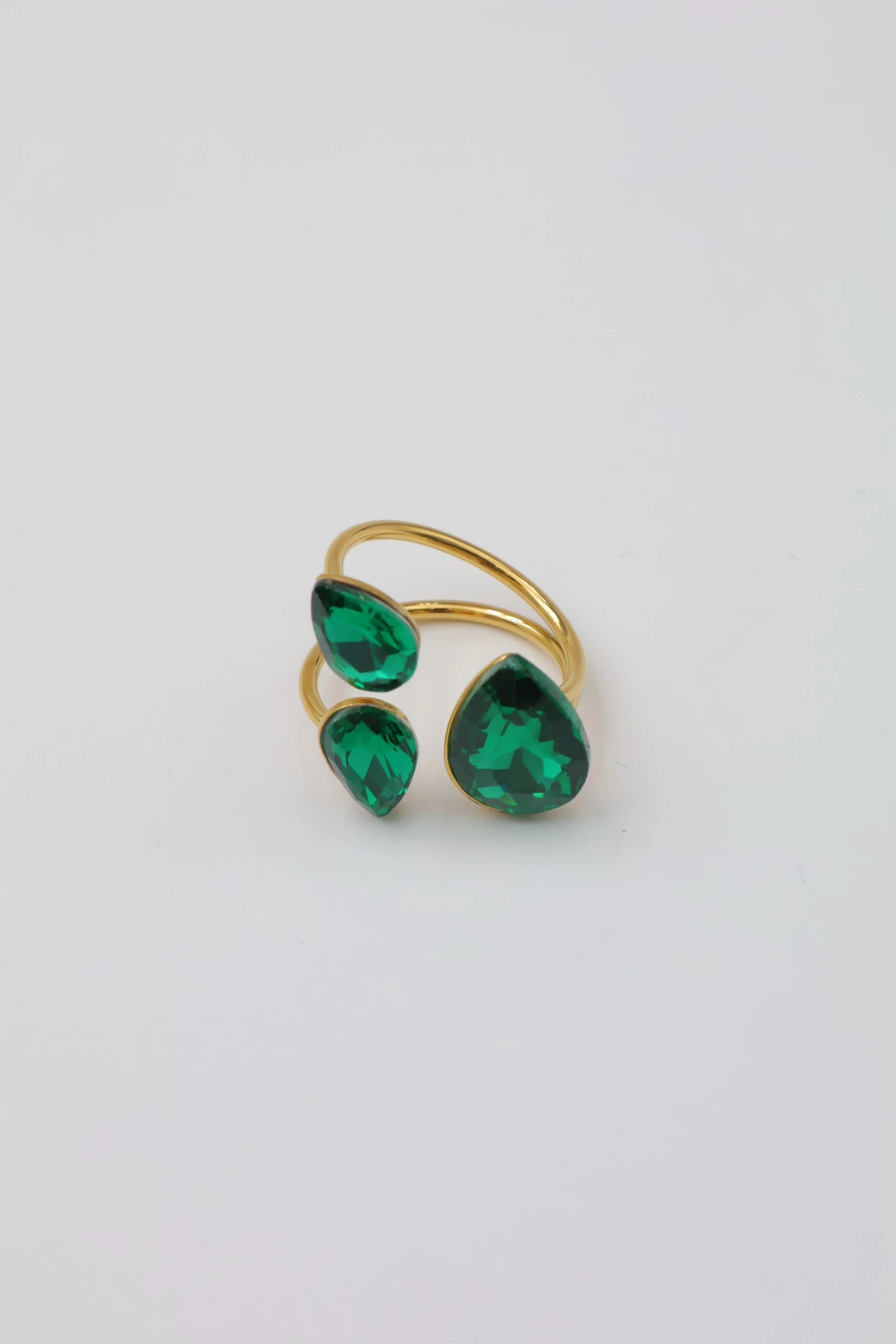 Bague ajustable en acier inoxydable - VERT