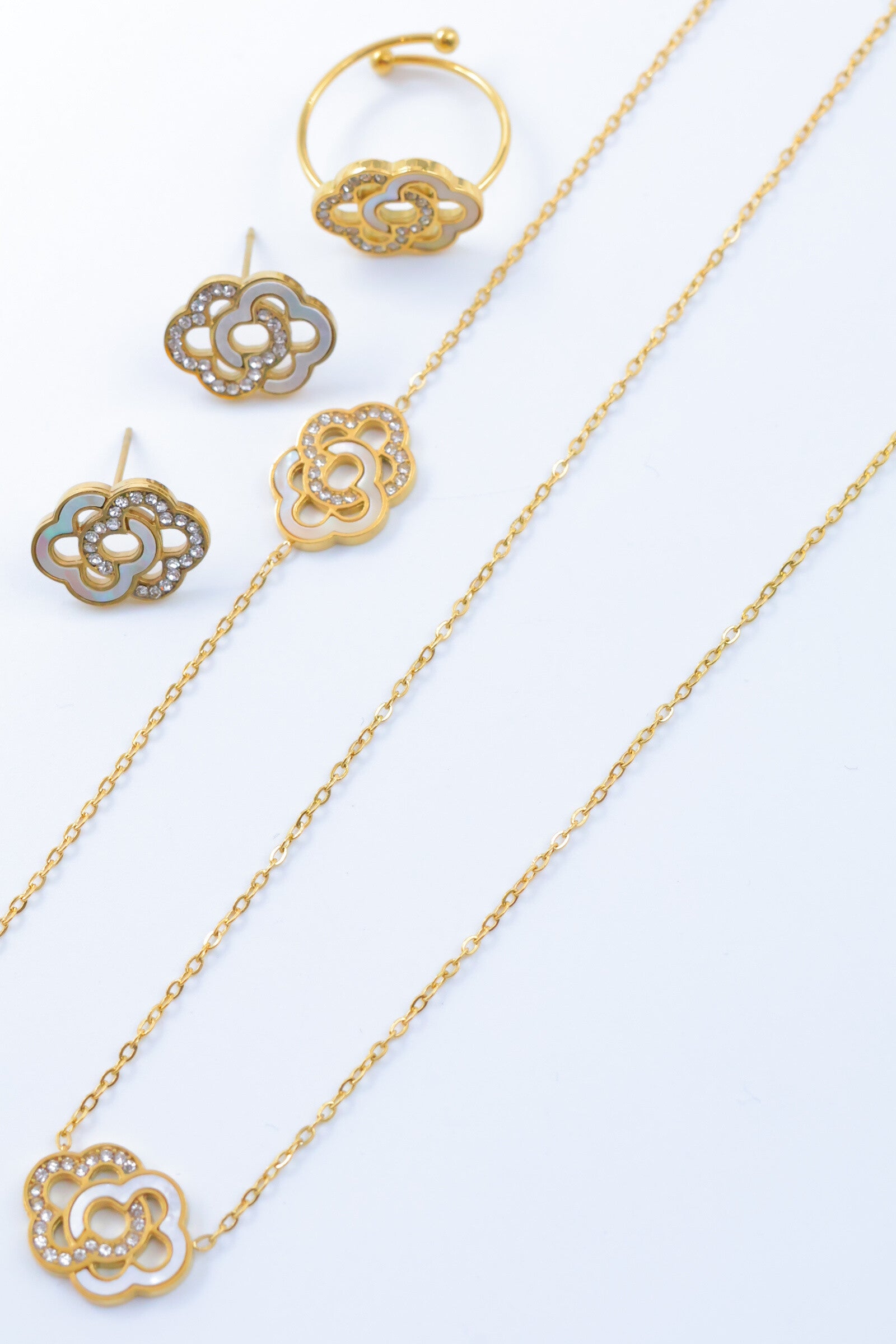 Parure de bijoux en acier inoxydable - DORÉ