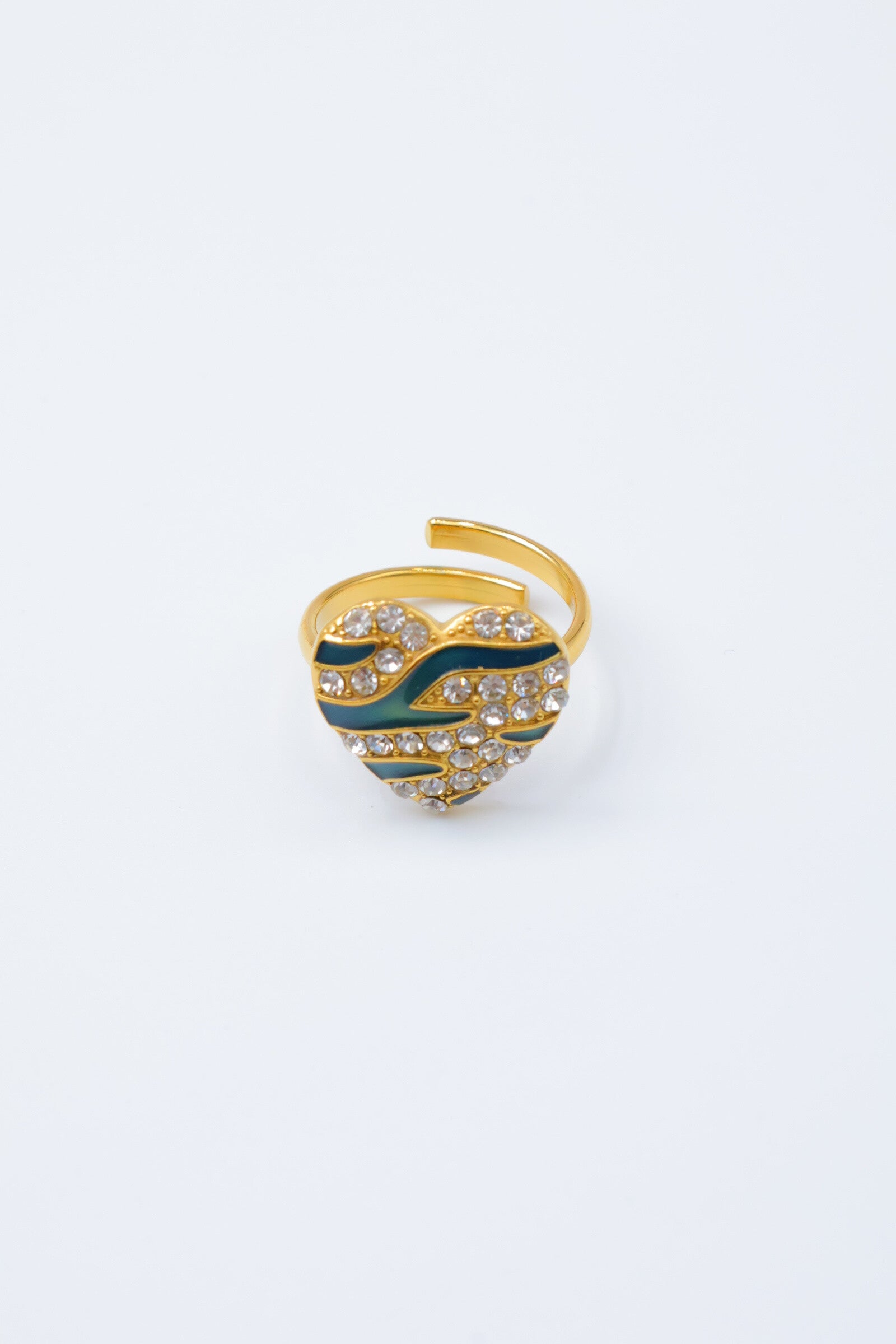 Bague ajustable en acier inoxydable - BLEU