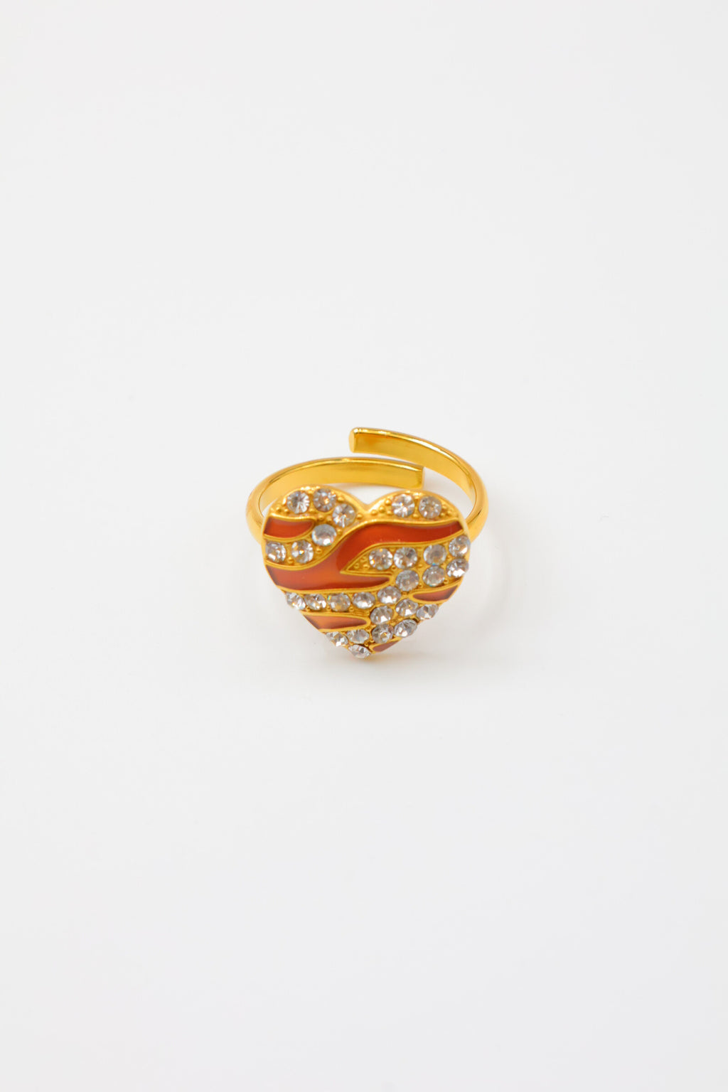 Bague ajustable en acier inoxydable - MARRON CLAIR