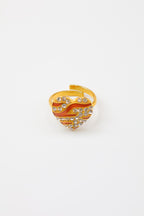 Bague ajustable en acier inoxydable - MARRON CLAIR