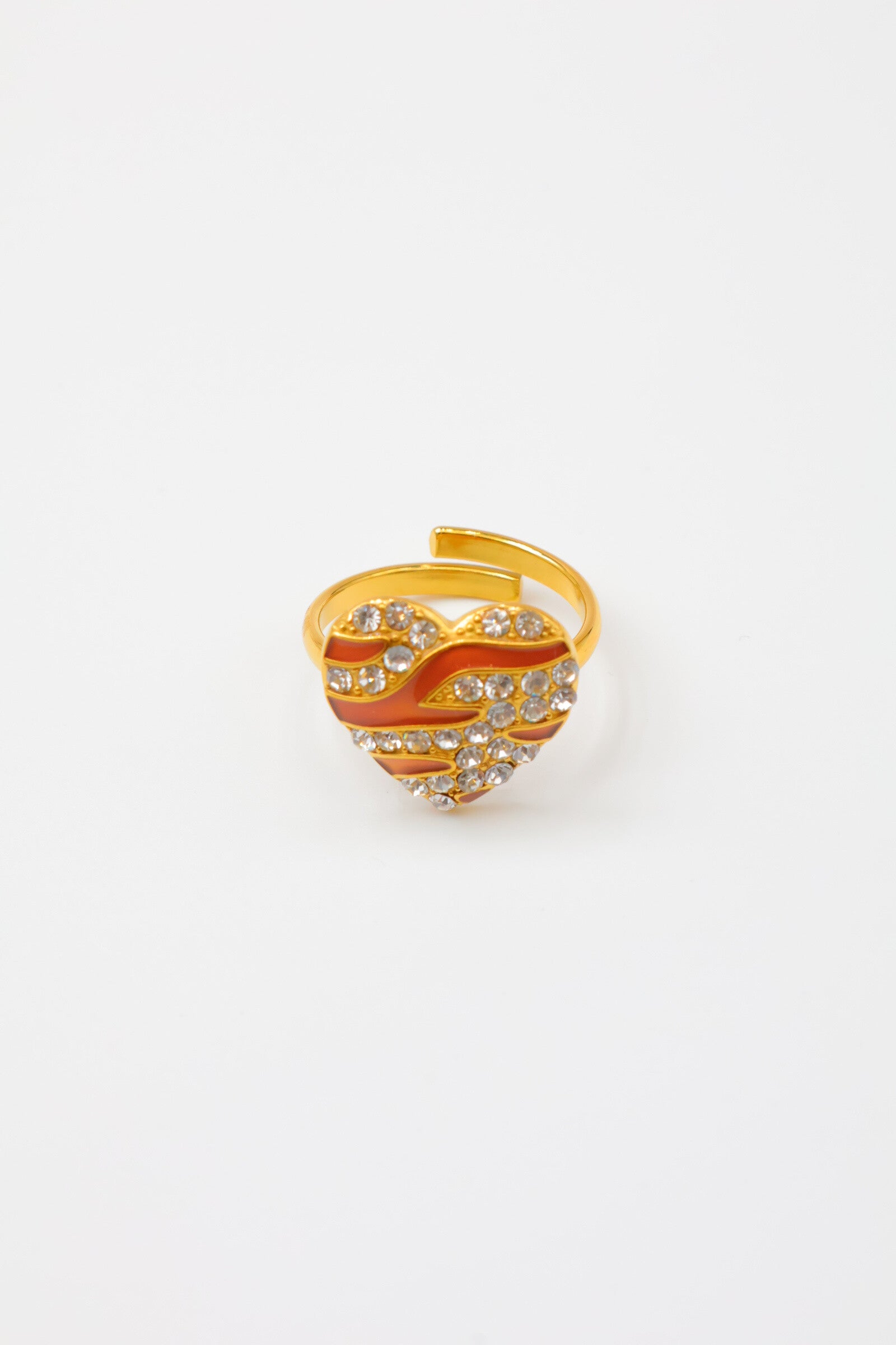 Bague ajustable en acier inoxydable - MARRON CLAIR