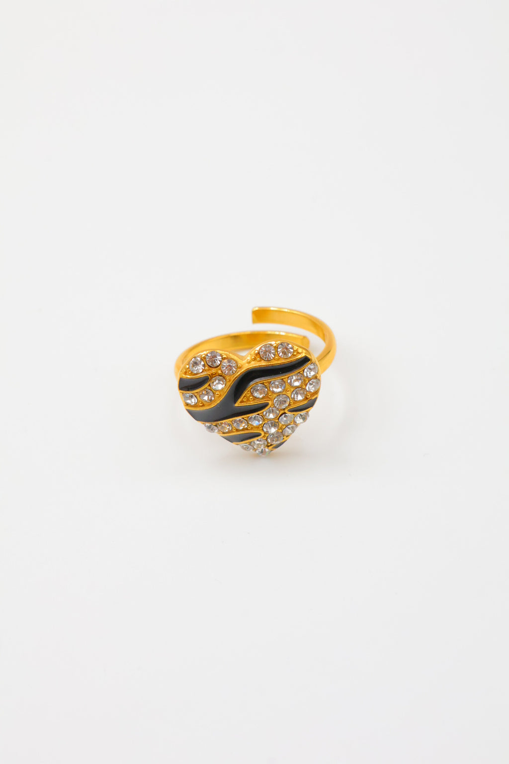 Bague ajustable en acier inoxydable - NOIR