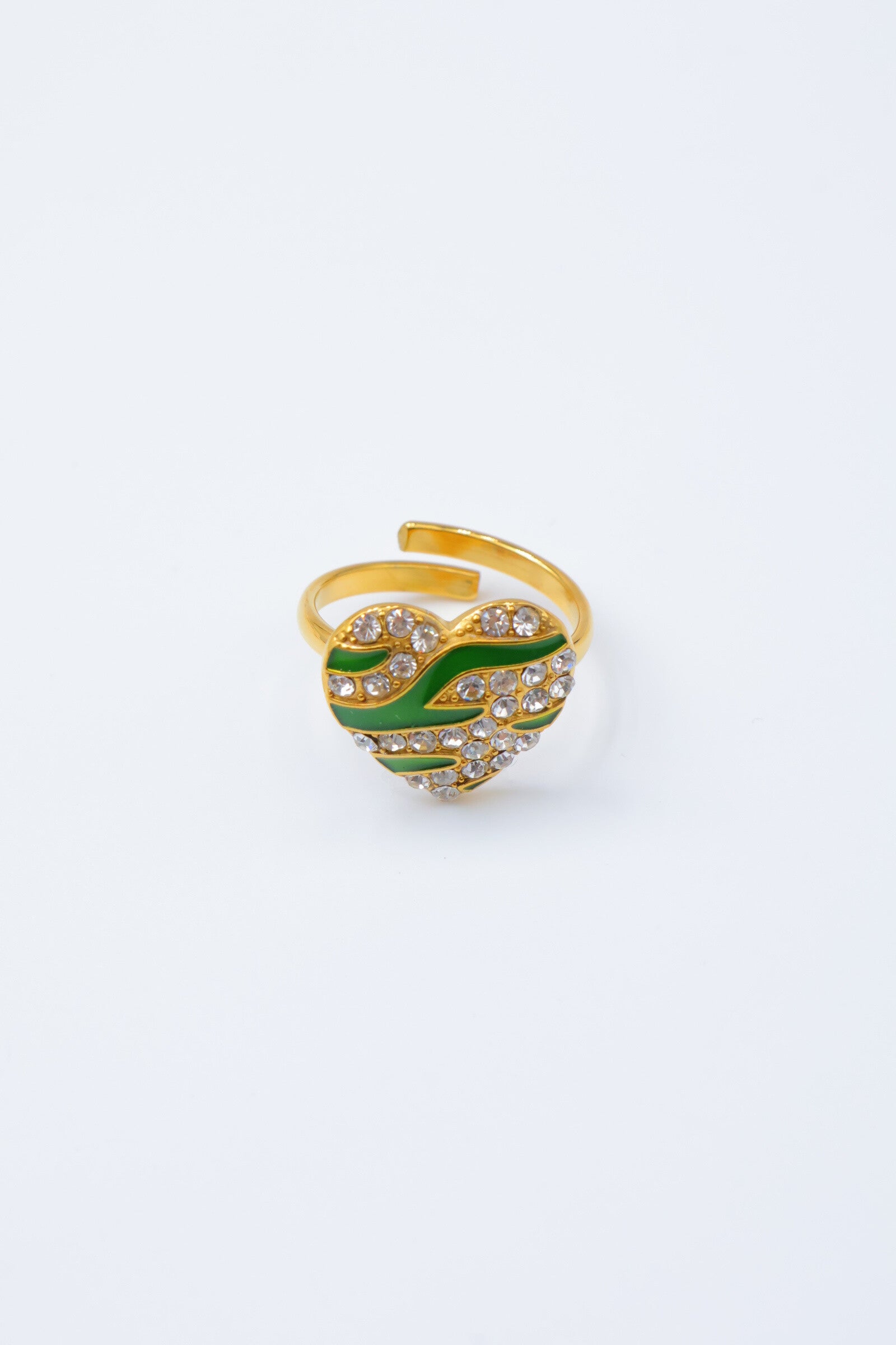 Bague ajustable en acier inoxydable - VERT