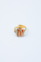 Bague ajustable en acier inoxydable - MARRON CLAIR