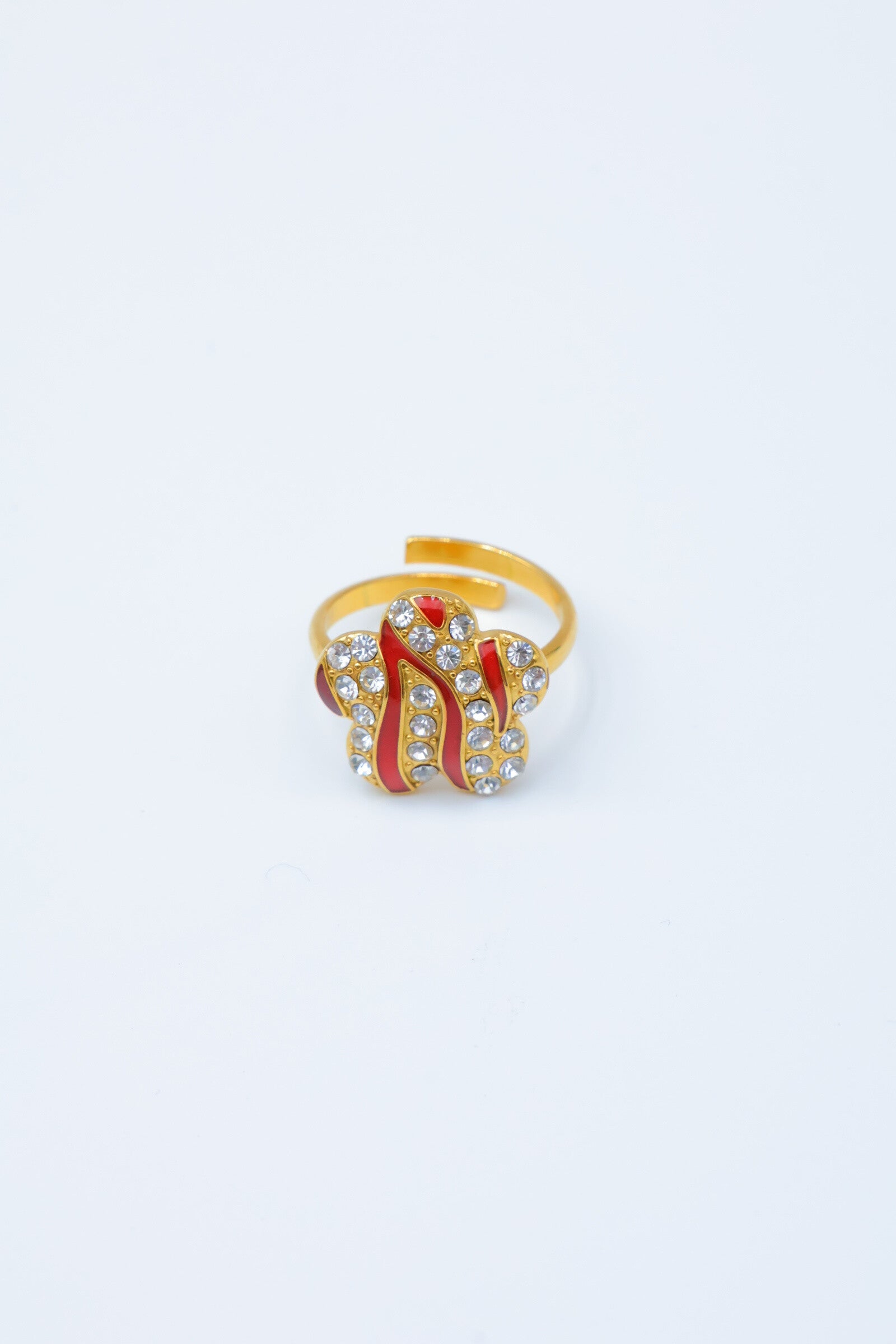 Bague ajustable en acier inoxydable - MARRON CLAIR
