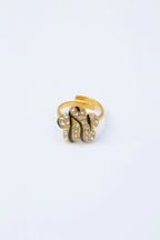 Bague ajustable en acier inoxydable - NOIR