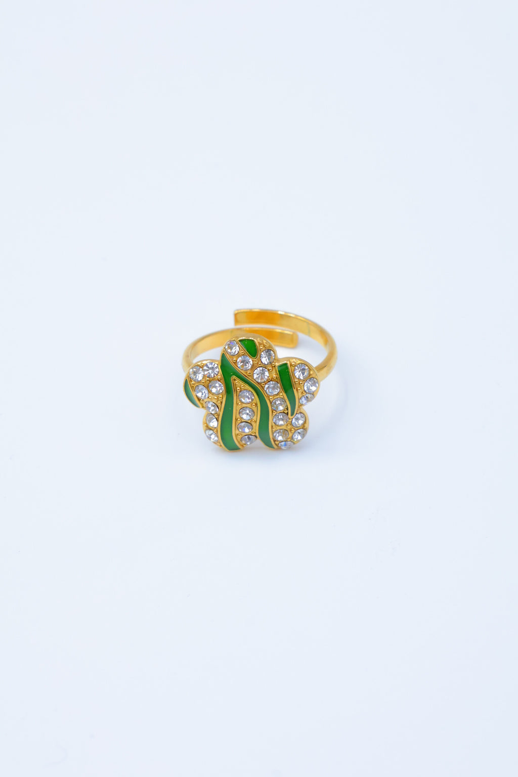 Bague ajustable en acier inoxydable - VERT