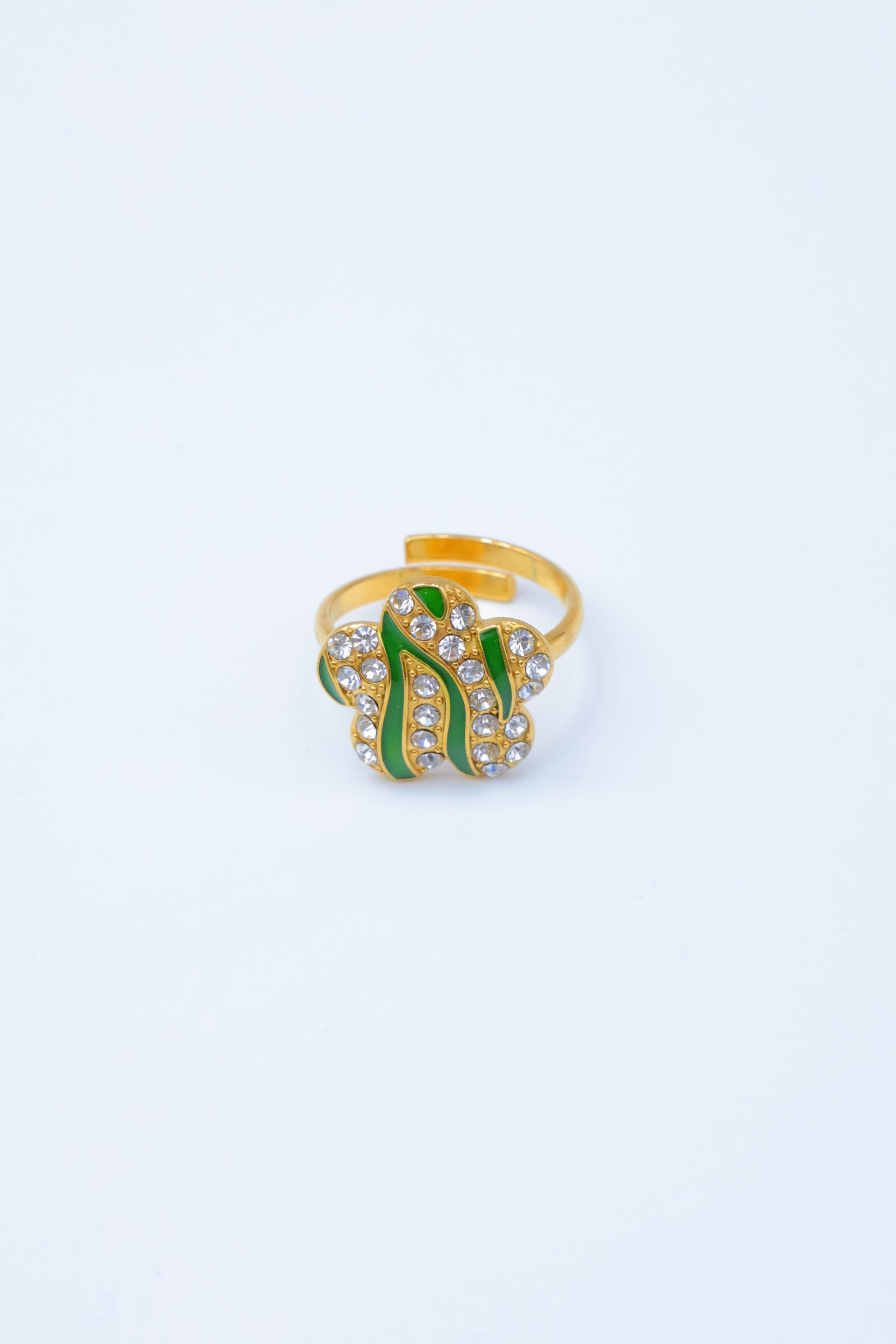 Bague ajustable en acier inoxydable - VERT