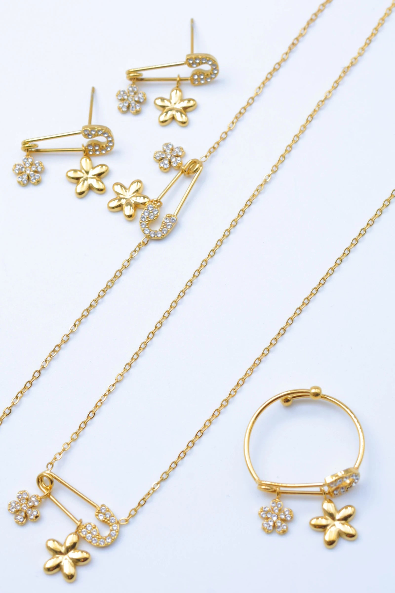 Parure de bijoux en acier inoxydable - DORÉ