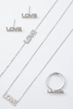 Parure de bijoux en acier inoxydable - ARGENT