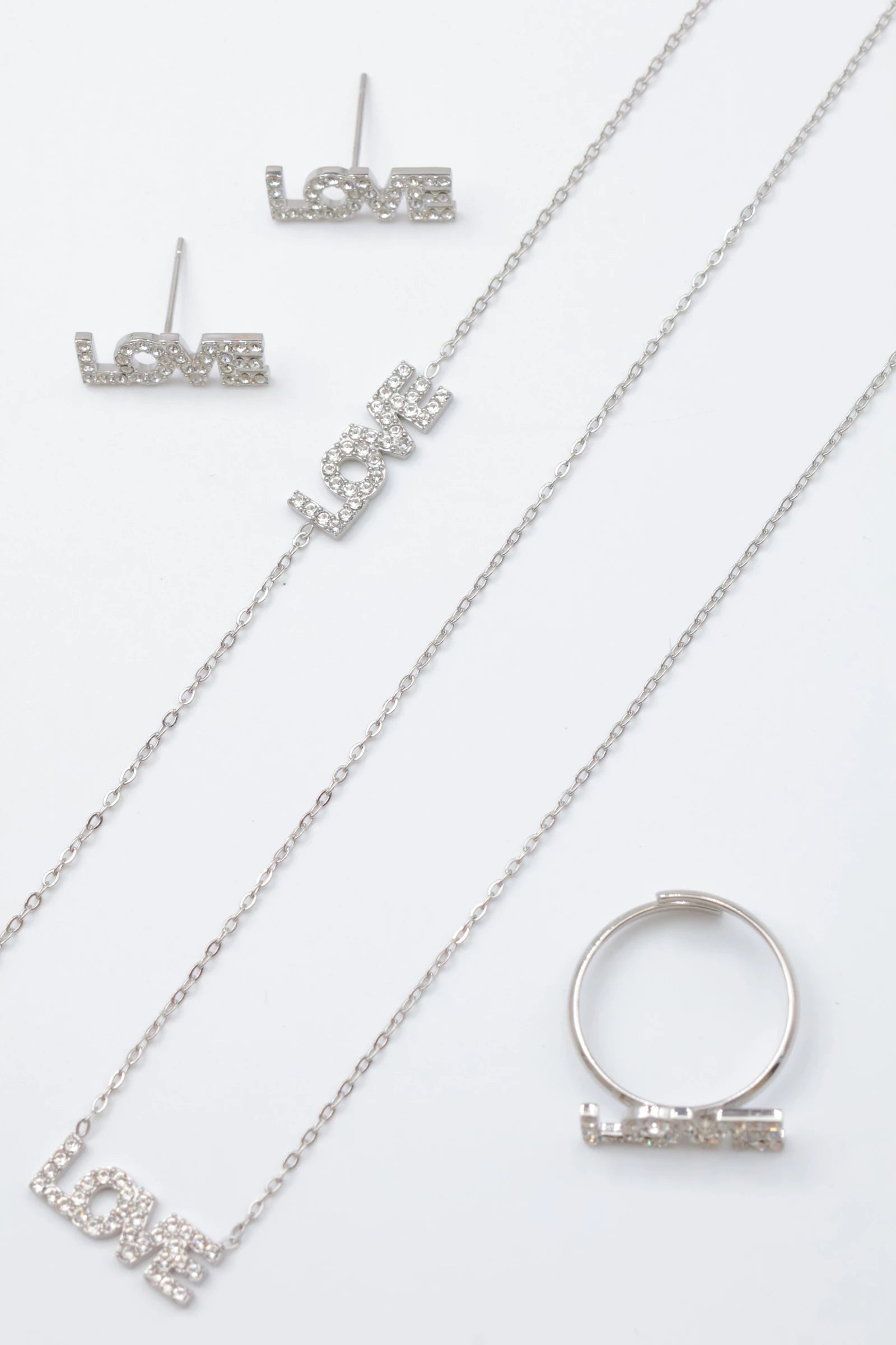 Parure de bijoux en acier inoxydable - ARGENT