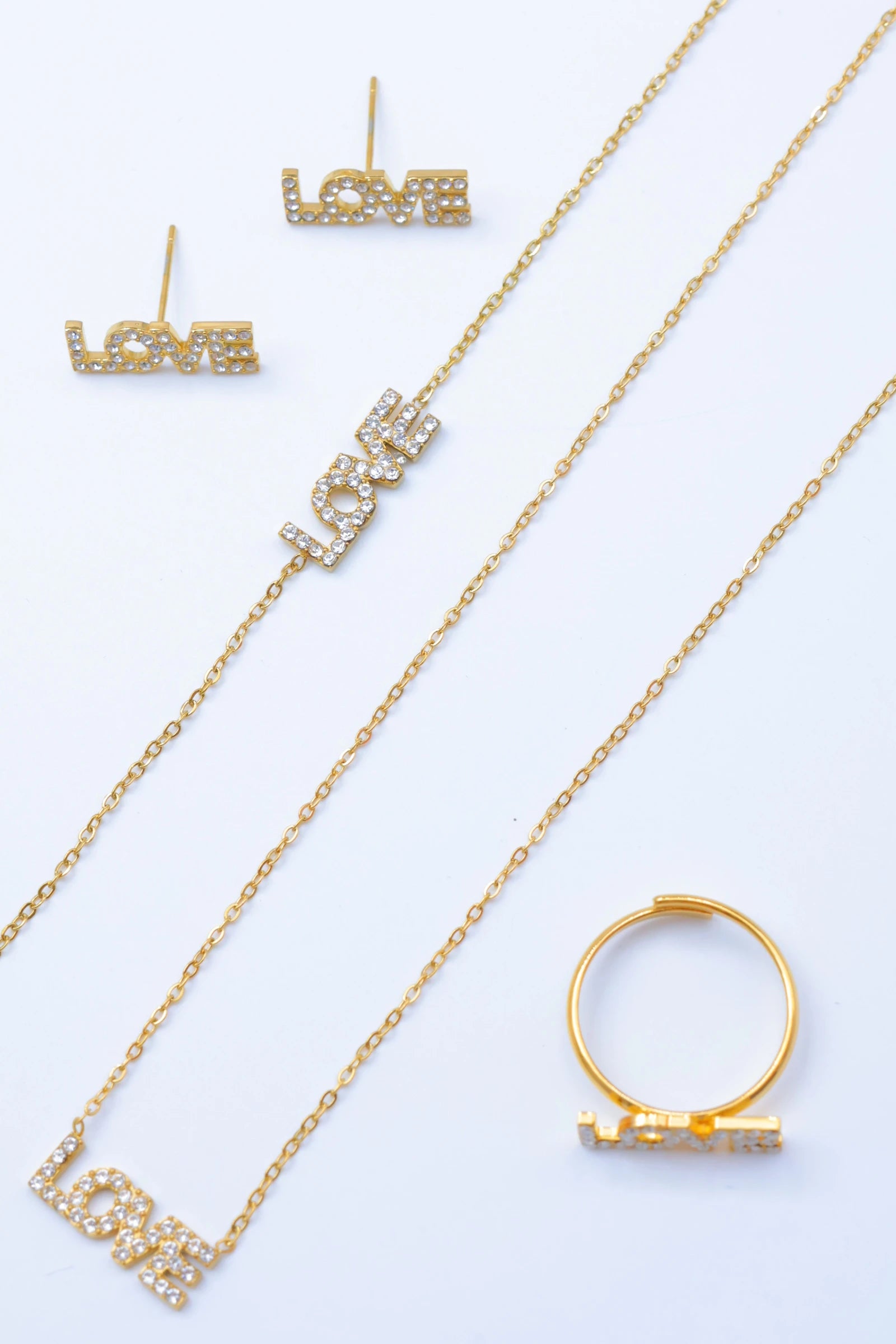 Parure de bijoux en acier inoxydable - DORÉ