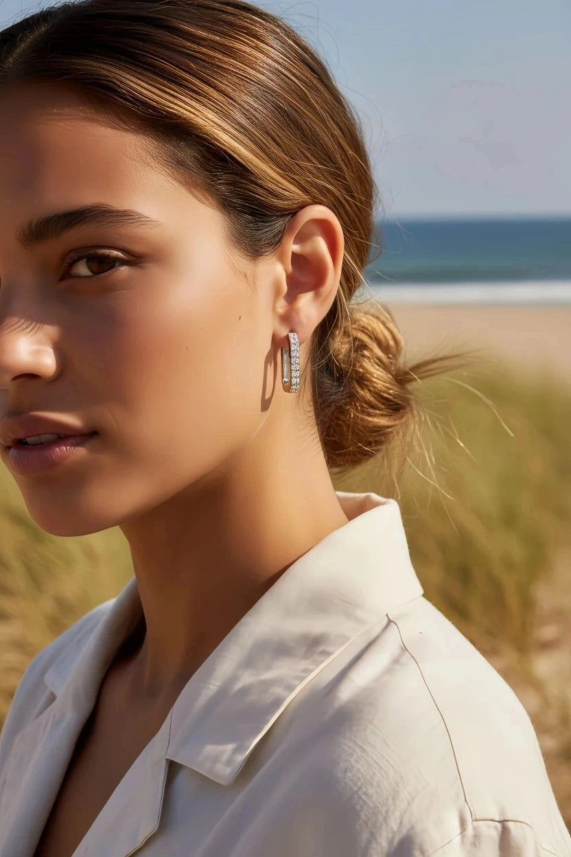 Boucles d’oreilles en acier inoxydable